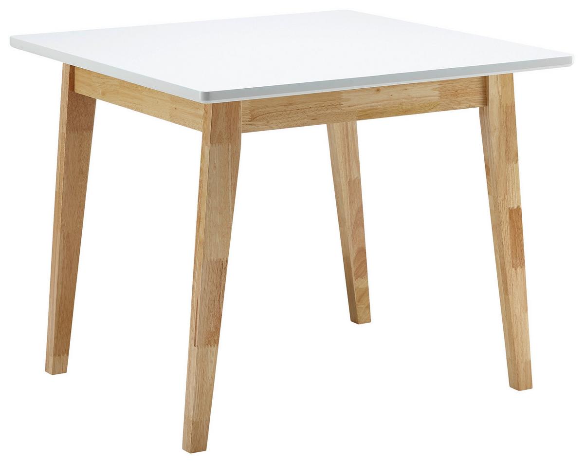 Jedilna Miza Harry, Bela, Naravna - bela, Moderno, les (90/90/75cm) - Bessagi Home