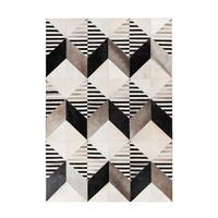 Flachwebeteppich Lavin 425 Schwarz/multi 80x150 - Multicolor/Schwarz, Basics, Leder (80/150cm) - Kayoom