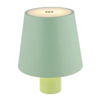 Akku-Tischleuchte Vannie Hellgrün max. 3 Watt - Weiss/Hellgrün, Trend, Kunststoff/Metall (10,6/13cm) - Globo