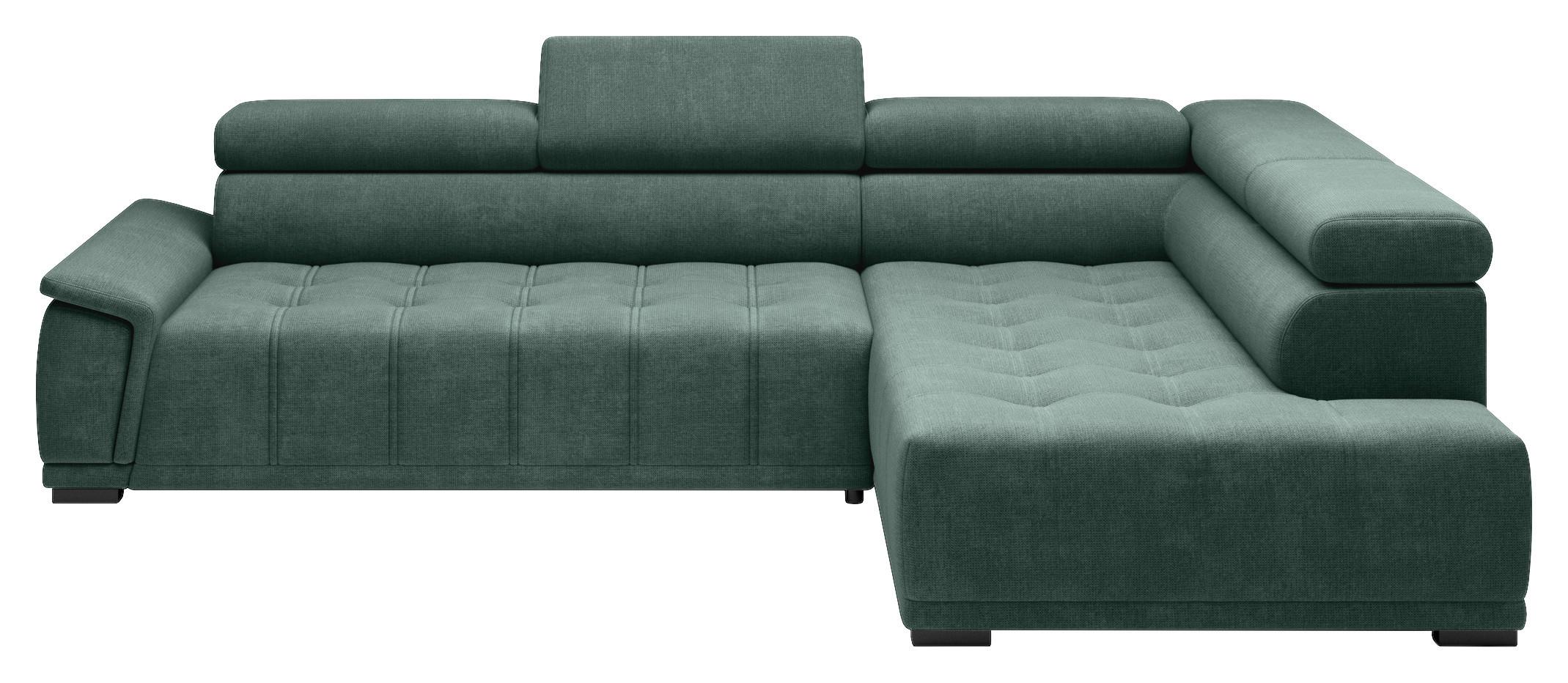 Kutna Garnitura Gremio - tamno zelena/crna, Moderno, tekstil/plastika (283/206cm) - Modern Living