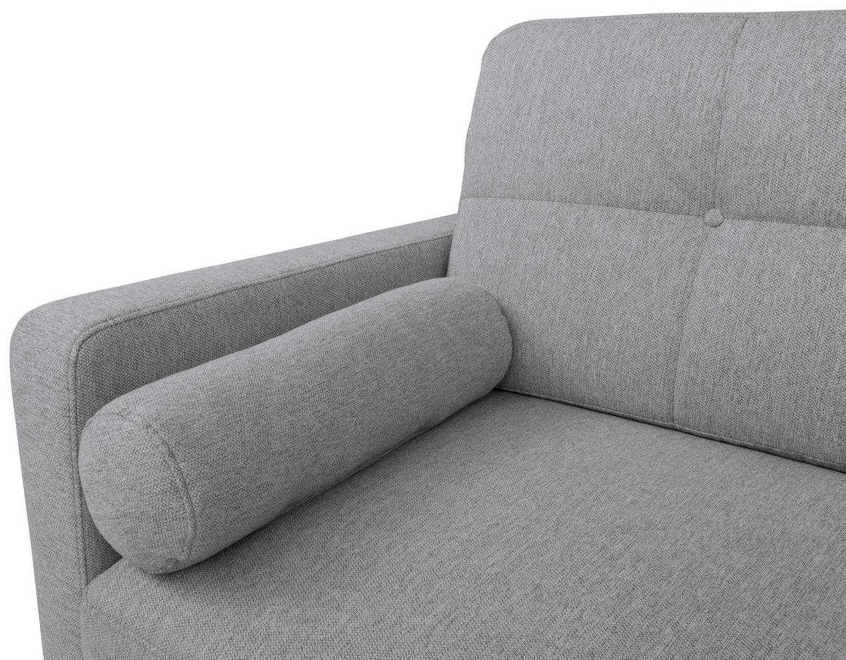 NORET Canapea extensibila - gri deschis, Konventionell, textil (222/93/99cm) - Modern Living