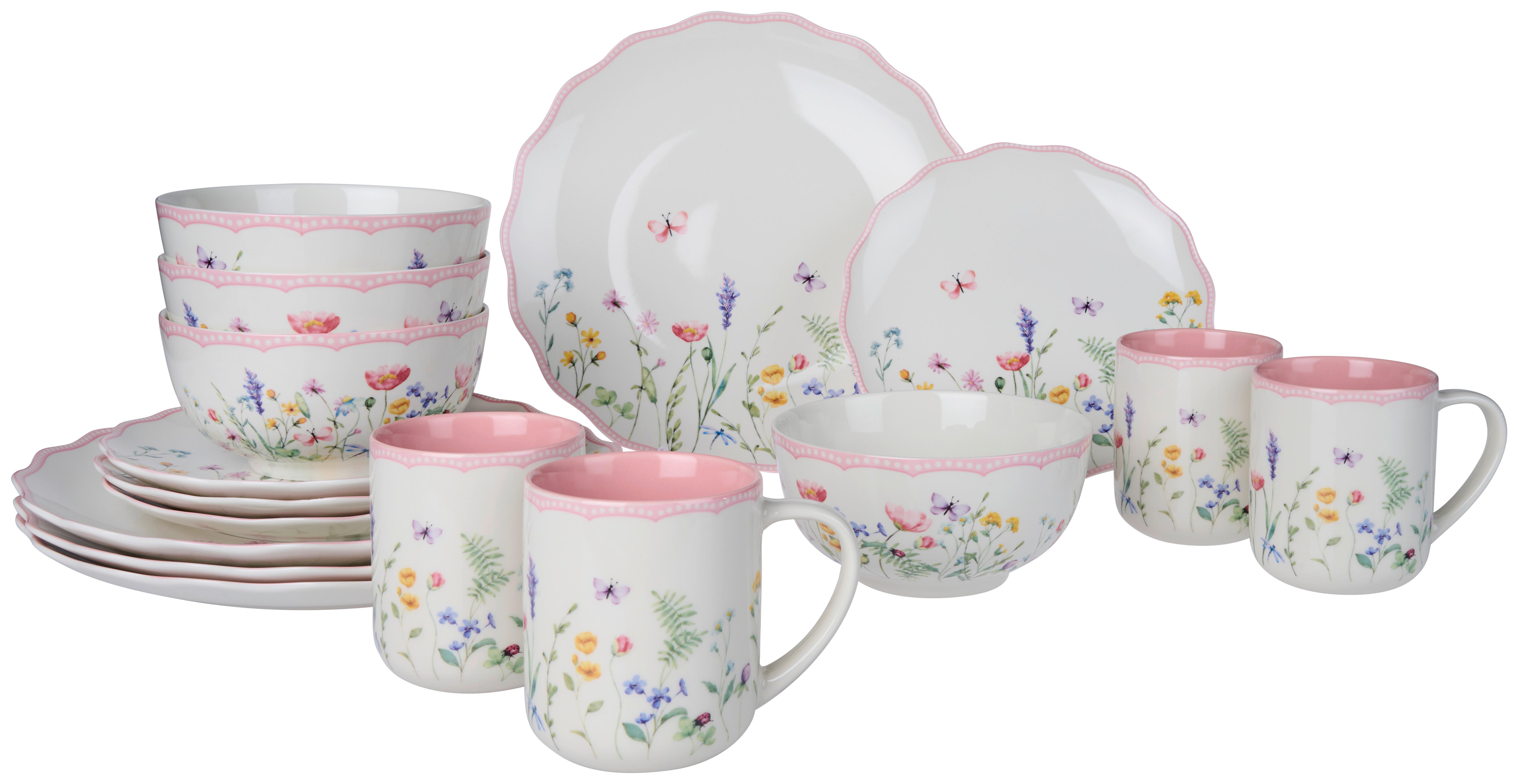 SERWIS OBIADOWO-ŚNIADANIOWY COLORFUL SPRING - różnokolorowy, Lifestyle, ceramika - Landscape