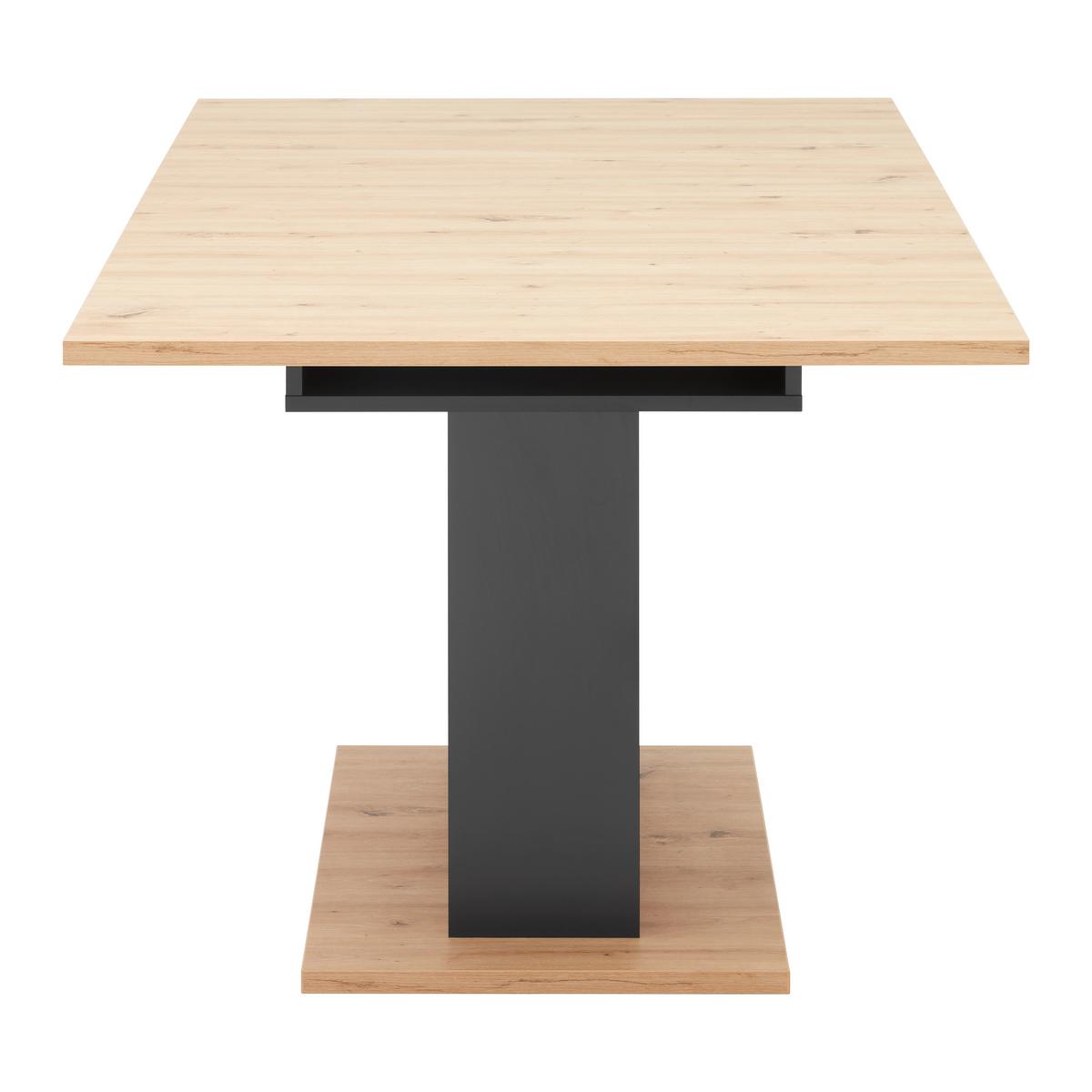 Ausziehtisch Alara Anthrazit/Artisan Eiche - MODERN, Holzwerkstoff (180-220/90/76,3cm) - Mömax