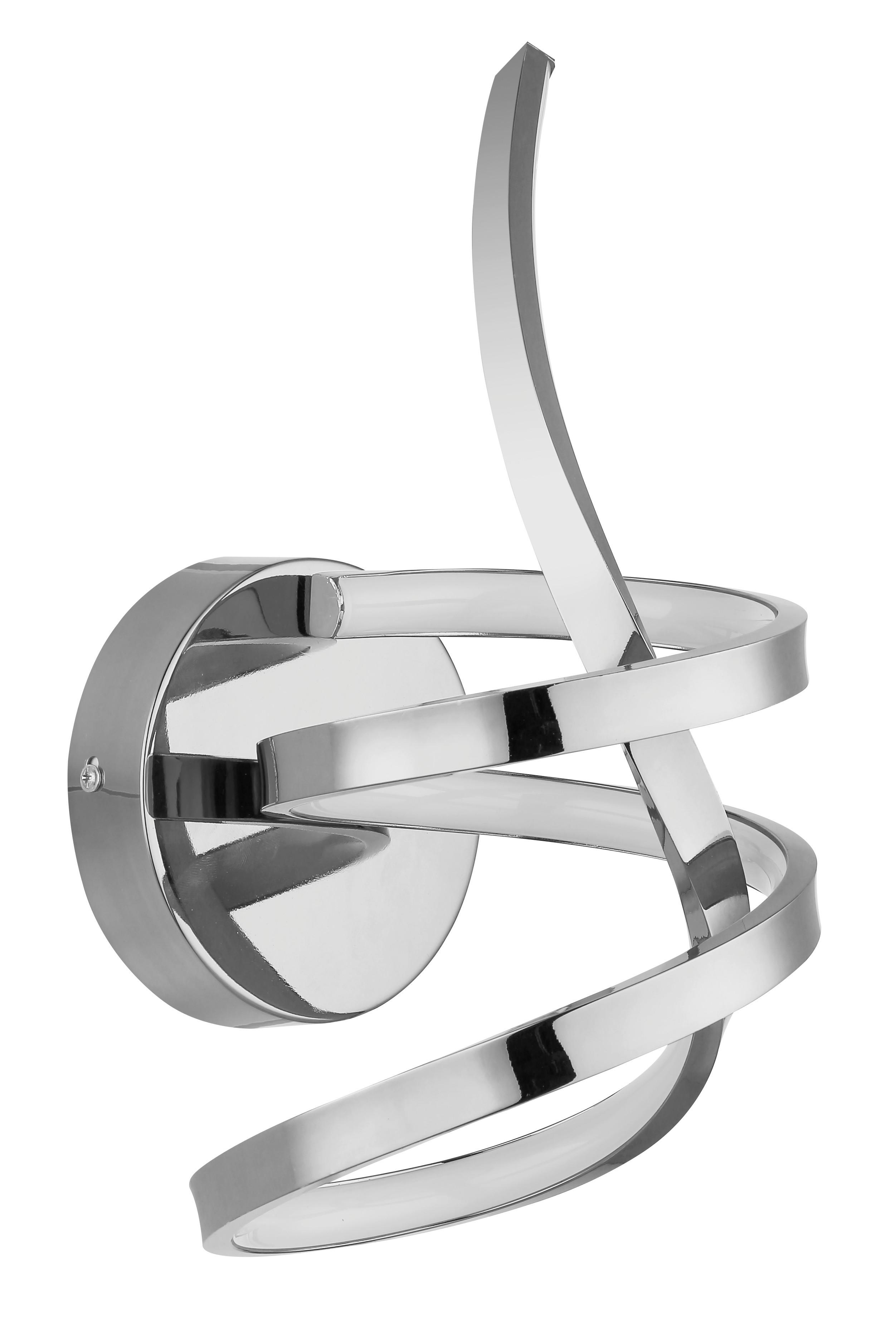 LED-DECKENLEUCHTE 67340CW IDUNA - Chromfarben/Weiss, Design, Kunststoff/Metall (16/35cm) - Globo