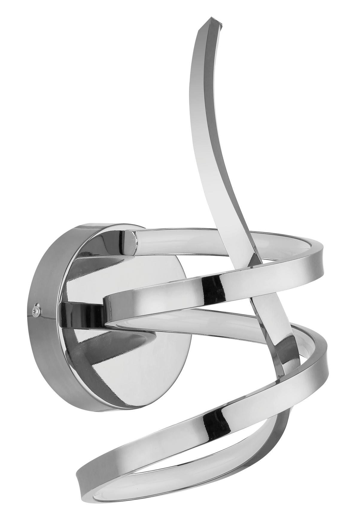 LED-DECKENLEUCHTE 67340CW IDUNA - Chromfarben/Weiss, Design, Kunststoff/Metall (16/35cm) - Globo