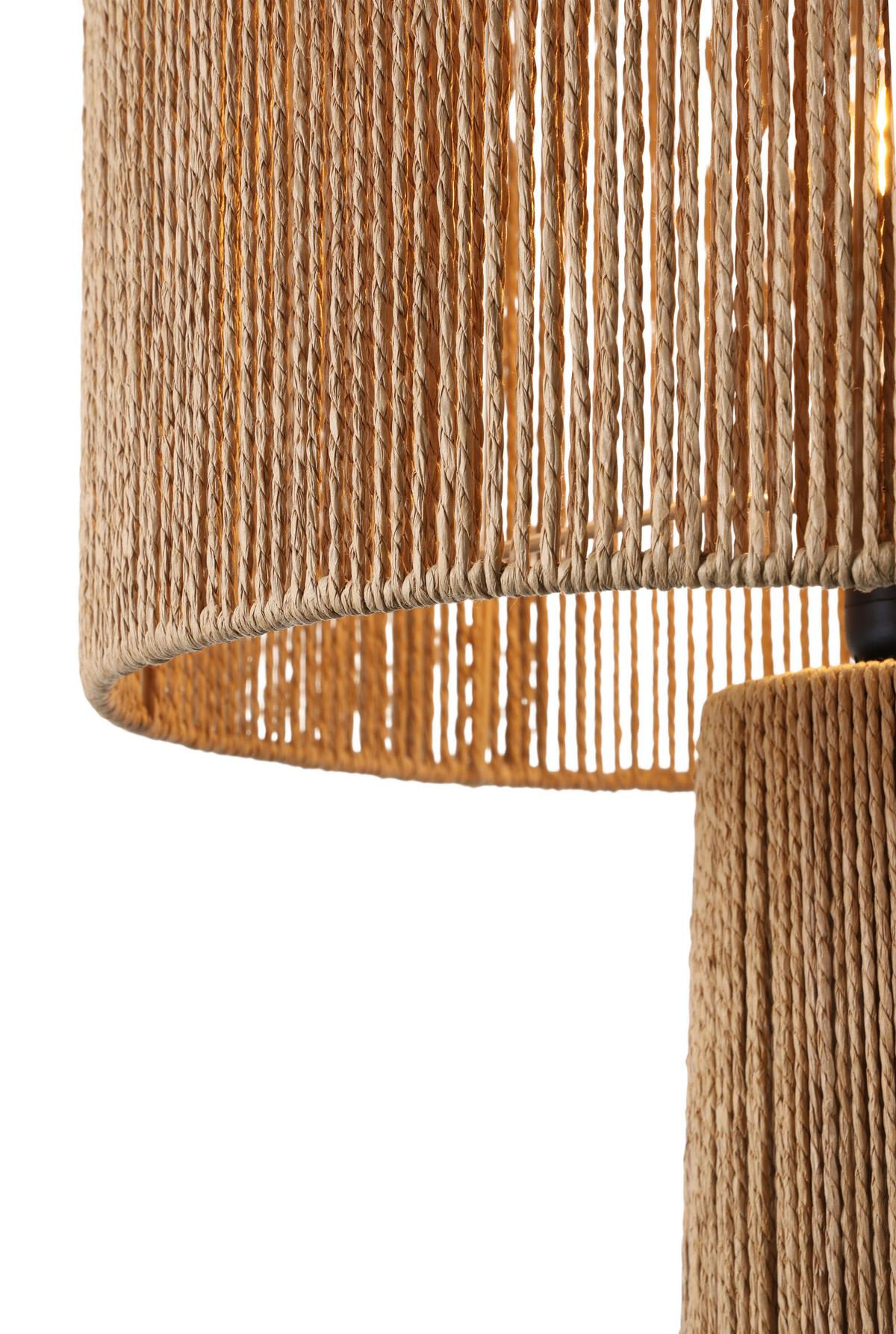 Stehleuchte Zitr Braun max. 25 Watt - Braun, MODERN, Papier/Metall (35/140cm)