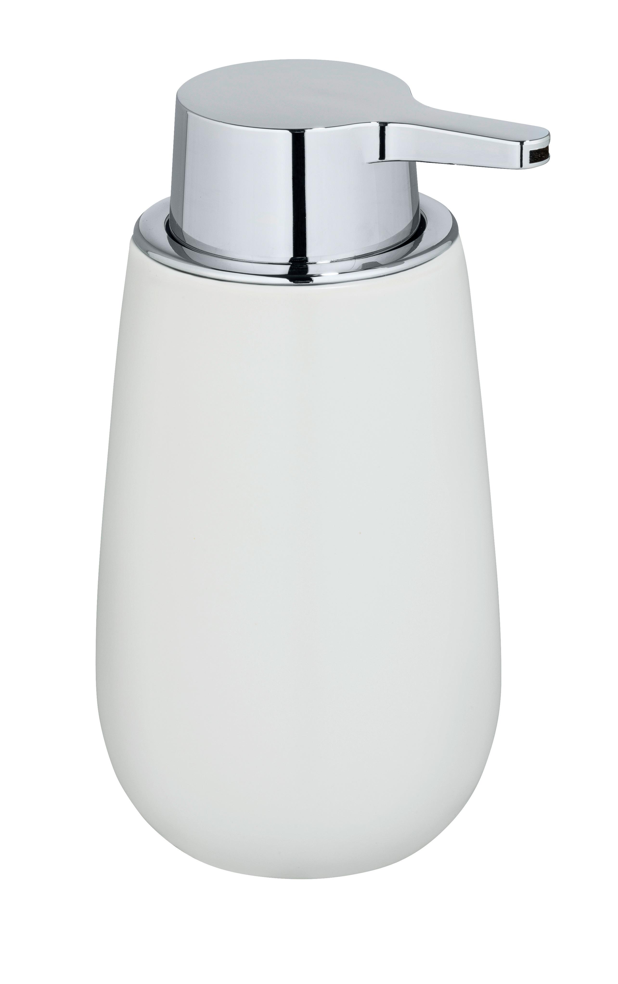 DOZOWNIK NA MYDŁO BADI - biały, Basics, ceramika (9,5/16/8cm) - Wenko