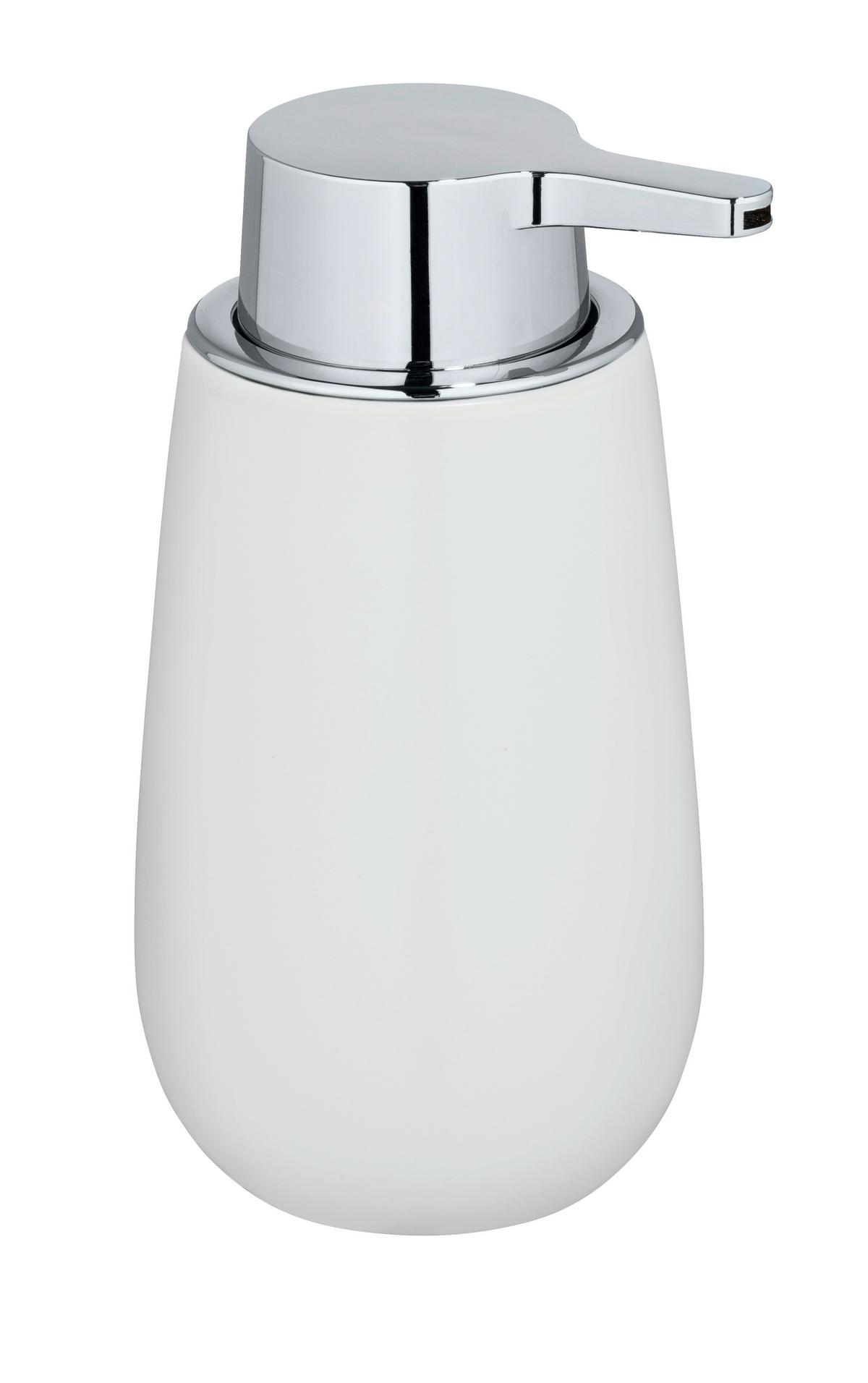 DOZOWNIK NA MYDŁO BADI - biały, Basics, ceramika (9,5/16/8cm) - Wenko