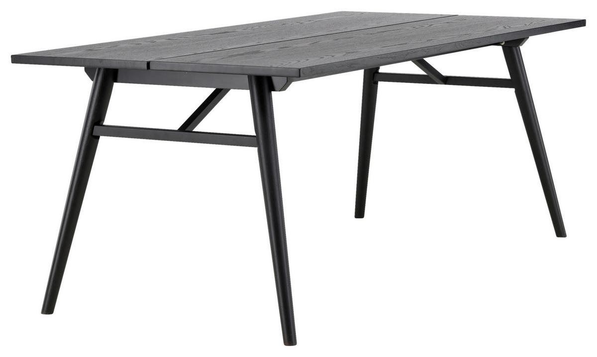 Esstisch Sleek SLEEK - Schwarz, Design, Holzwerkstoff/Metall (195/95/75cm) - Livetastic