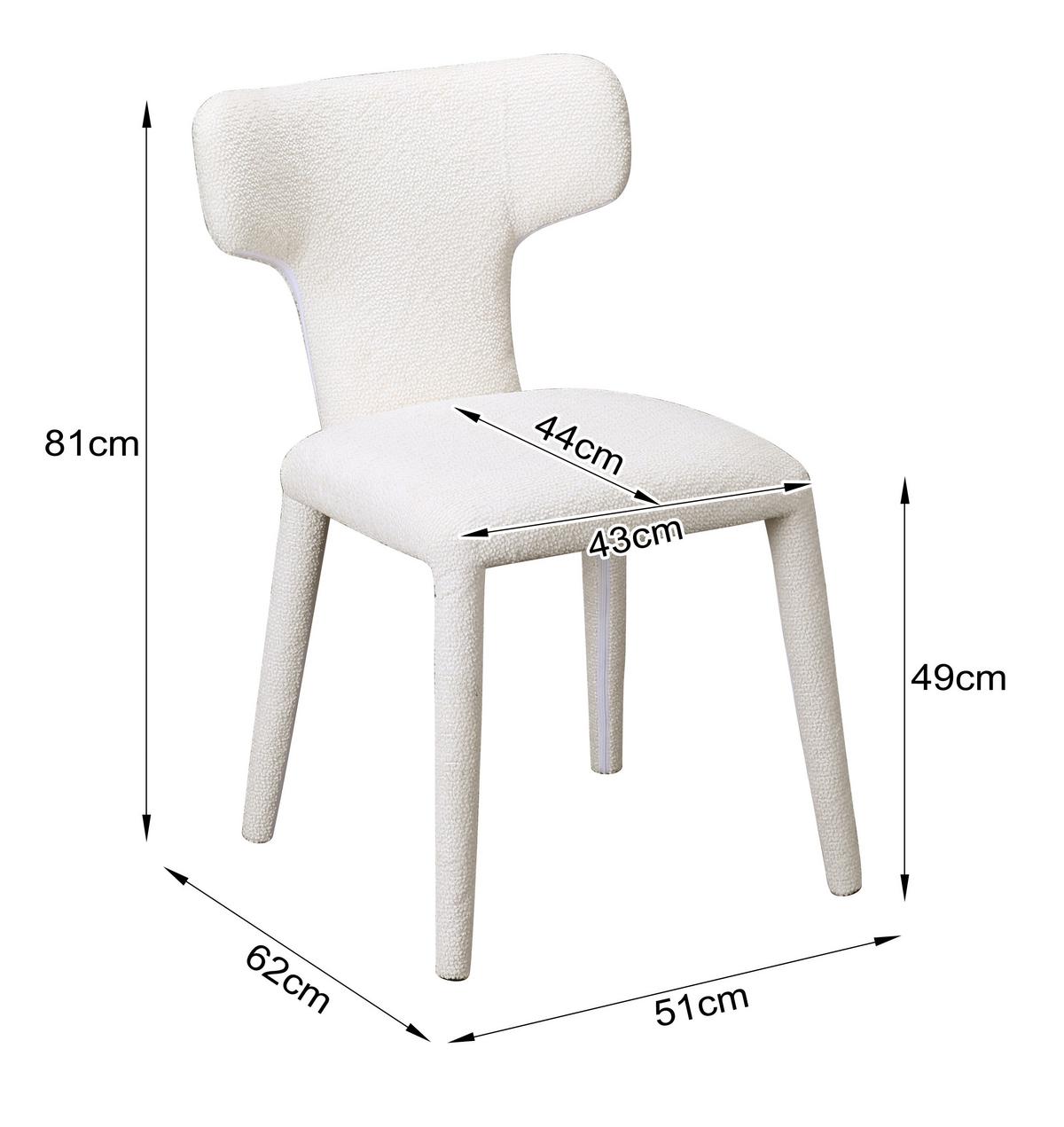 Stuhl Finja Beige - Beige, MODERN, Textil/Metall (51/81/62cm) - Mömax