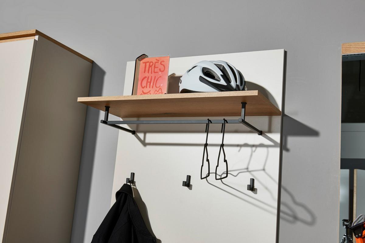 Garderobni Panel Lime, Kašmir, Barva Hrasta - kašmir/barve hrasta, Trend, leseni material (70/151/31cm) - Livetastic