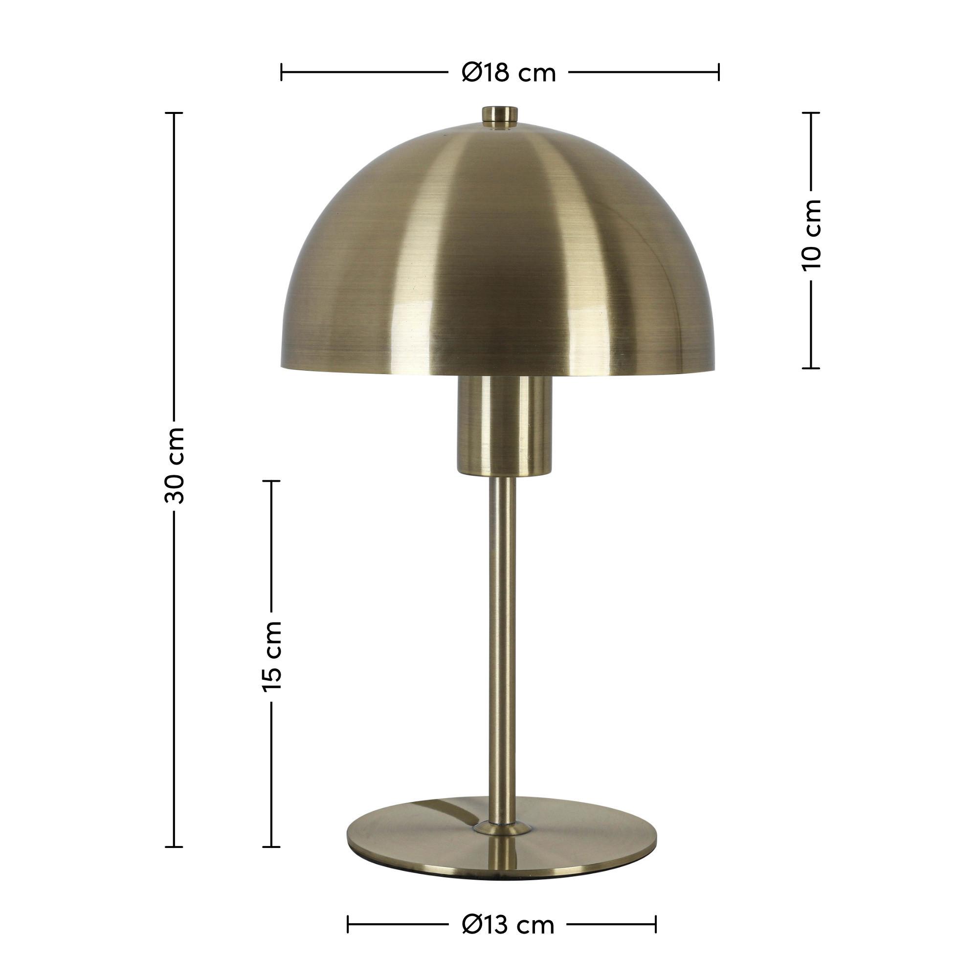 BORDSLAMPA MUSCH - mässingsfärgad/svart, Modern, metall/plast (18/18/30cm) - Mömax