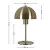 BORDSLAMPA MUSCH - mässingsfärgad/svart, Modern, metall/plast (18/18/30cm) - Mömax