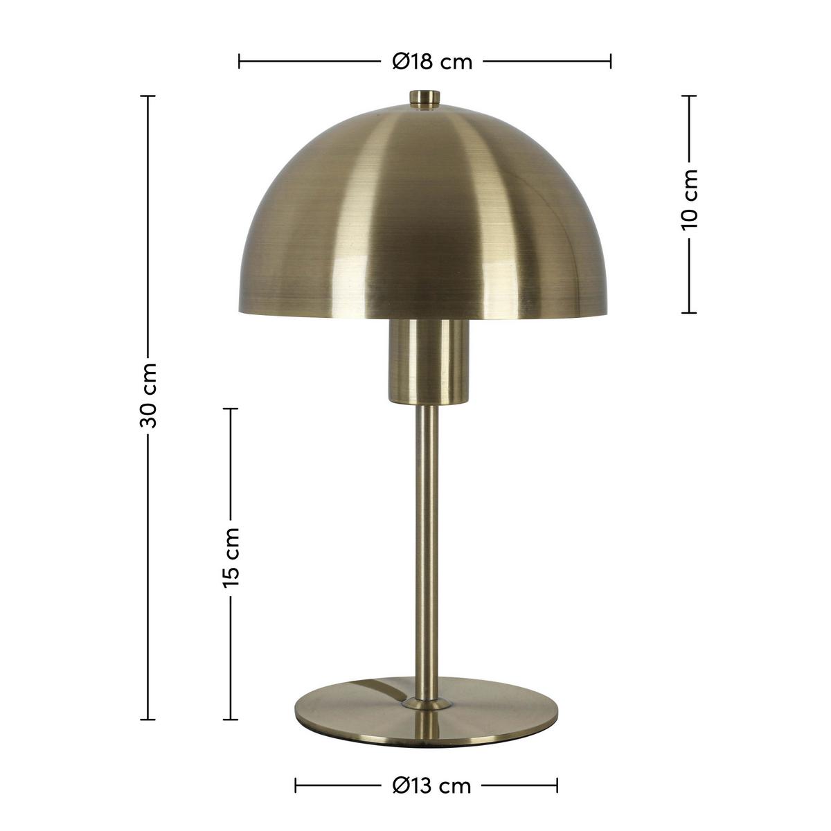 Veioză Musch - alămiu/negru, Modern, plastic/metal (18/30cm) - Mömax