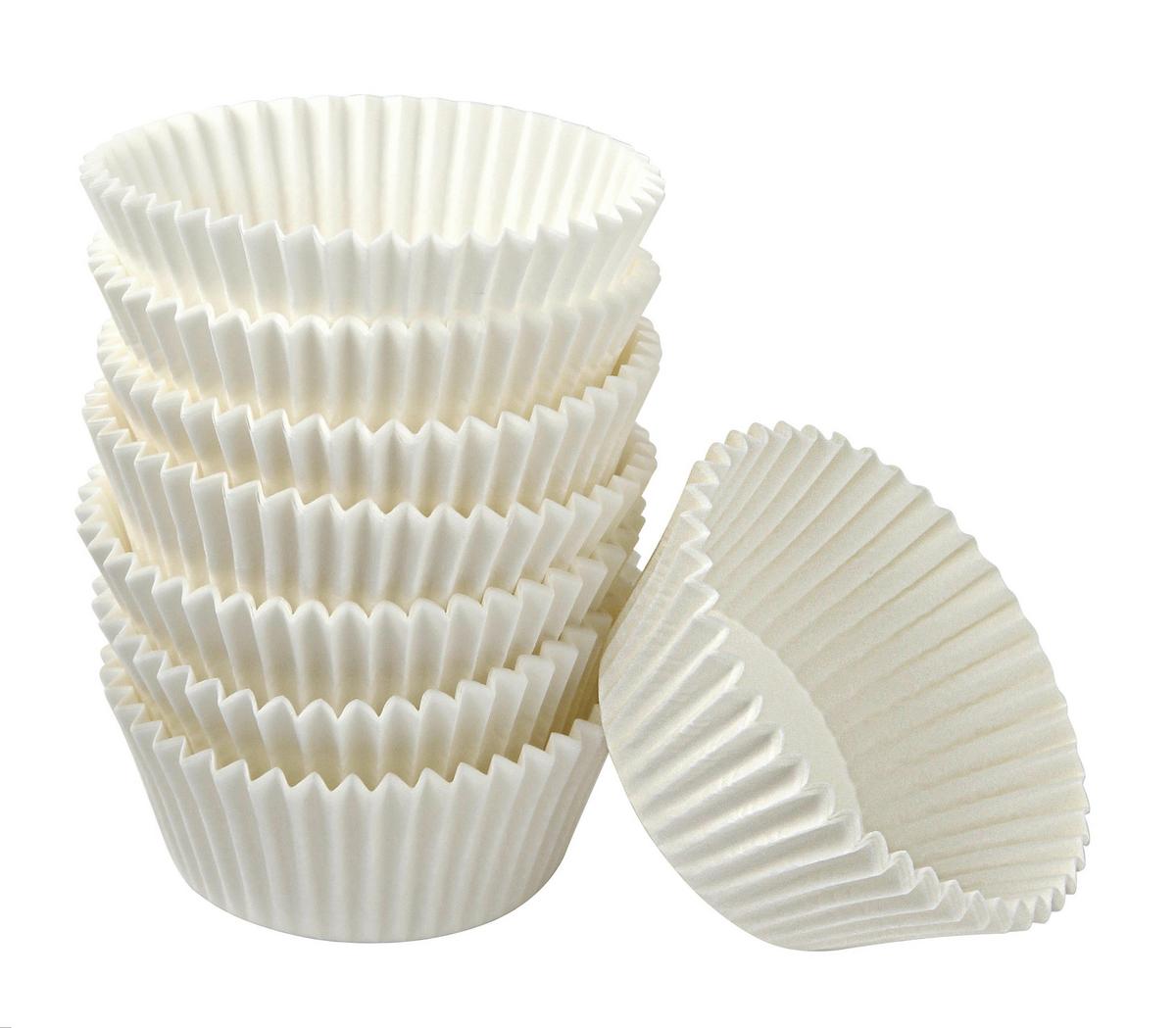 Muffinform Bakery in Weiß, 75 Stück - Weiß, KONVENTIONELL, Papier (7,5cm) - Zenker