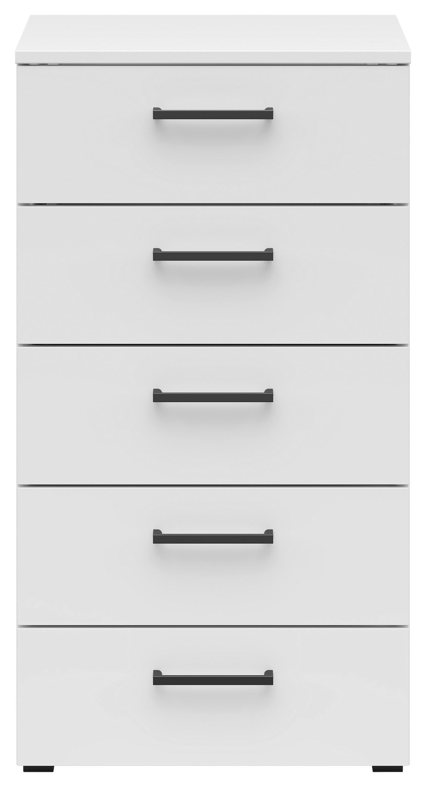 Kommode Multistauraum Weiss - Weiss/Anthrazit, Modern, Holzwerkstoff/Kunststoff (45/83/40cm) - Premium Living