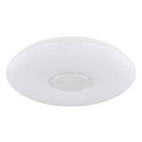 LED-Deckenleuchte Sully in Weiß/Opal max. 40 Watt - Klar/Opal, Design, Glas/Kunststoff (48,5/7,2cm) - Globo