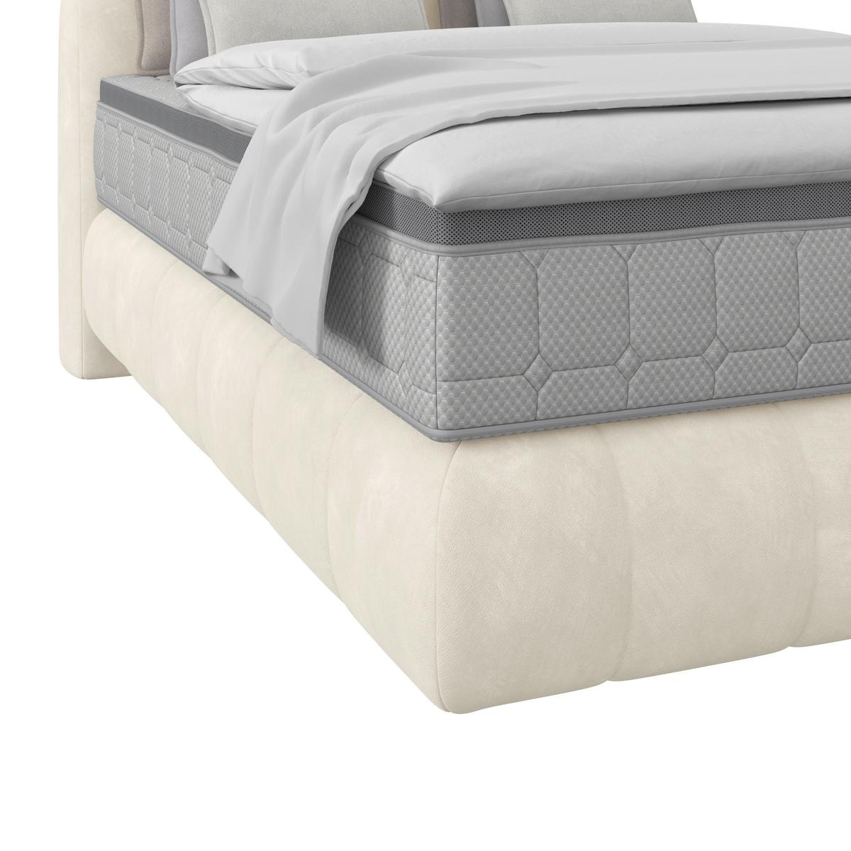 Boxspring Krevet Nobu - crna/boje šampanjca, Trend, drvo/tekstil (140/200cm) - Premium Living