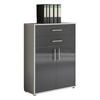 Aktenschrank Office Edition Grau - Anthrazit Hochglanz/Grau, MODERN, Holzwerkstoff (84,5/114/33cm) - MID.YOU