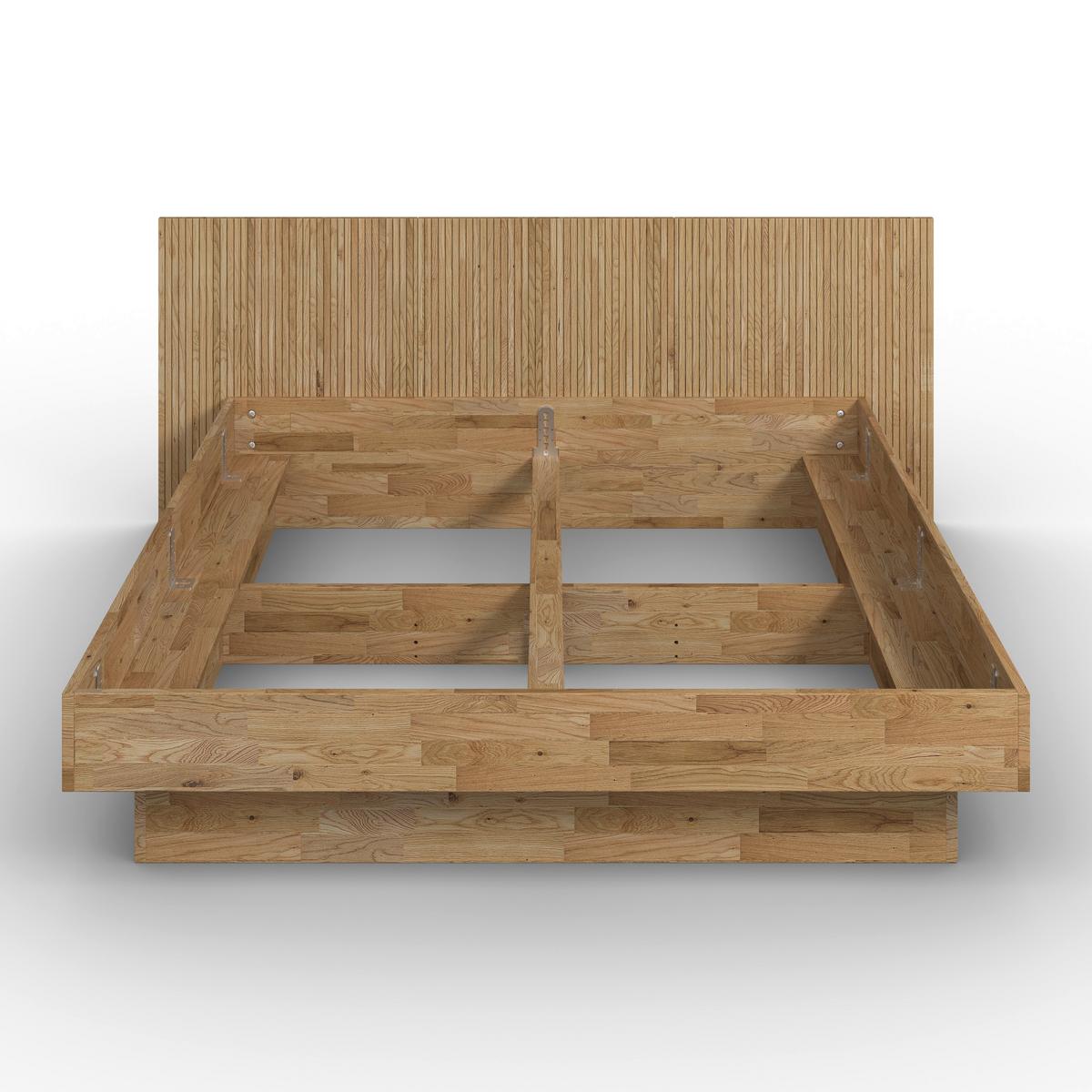 Bett Duna ca. 180x200 cm Eiche Echtholz - Eichefarben, MODERN, Holz (180/200cm) - Bessagi Home