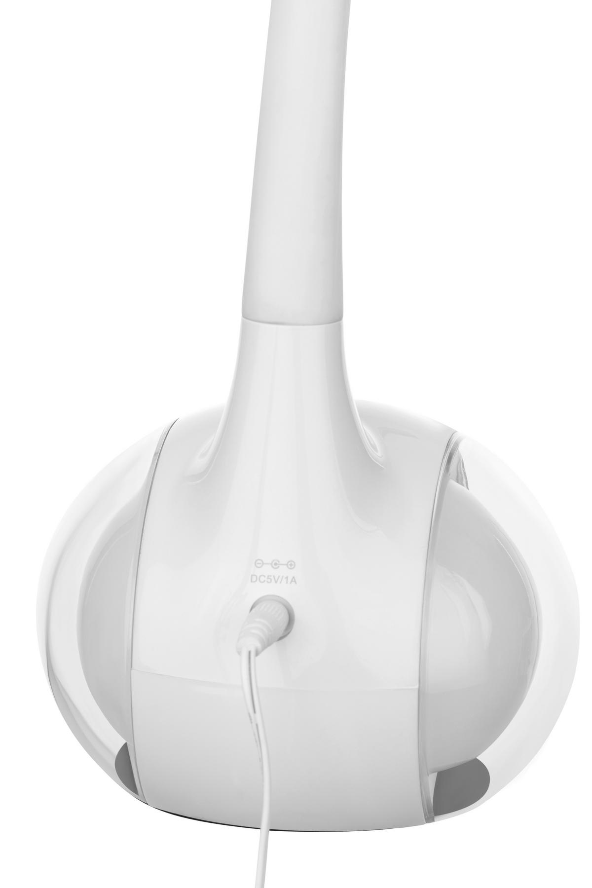 Lampă de birou Nihat - alb, Modern, plastic/metal (12,5/12,5/34cm) - Mömax
