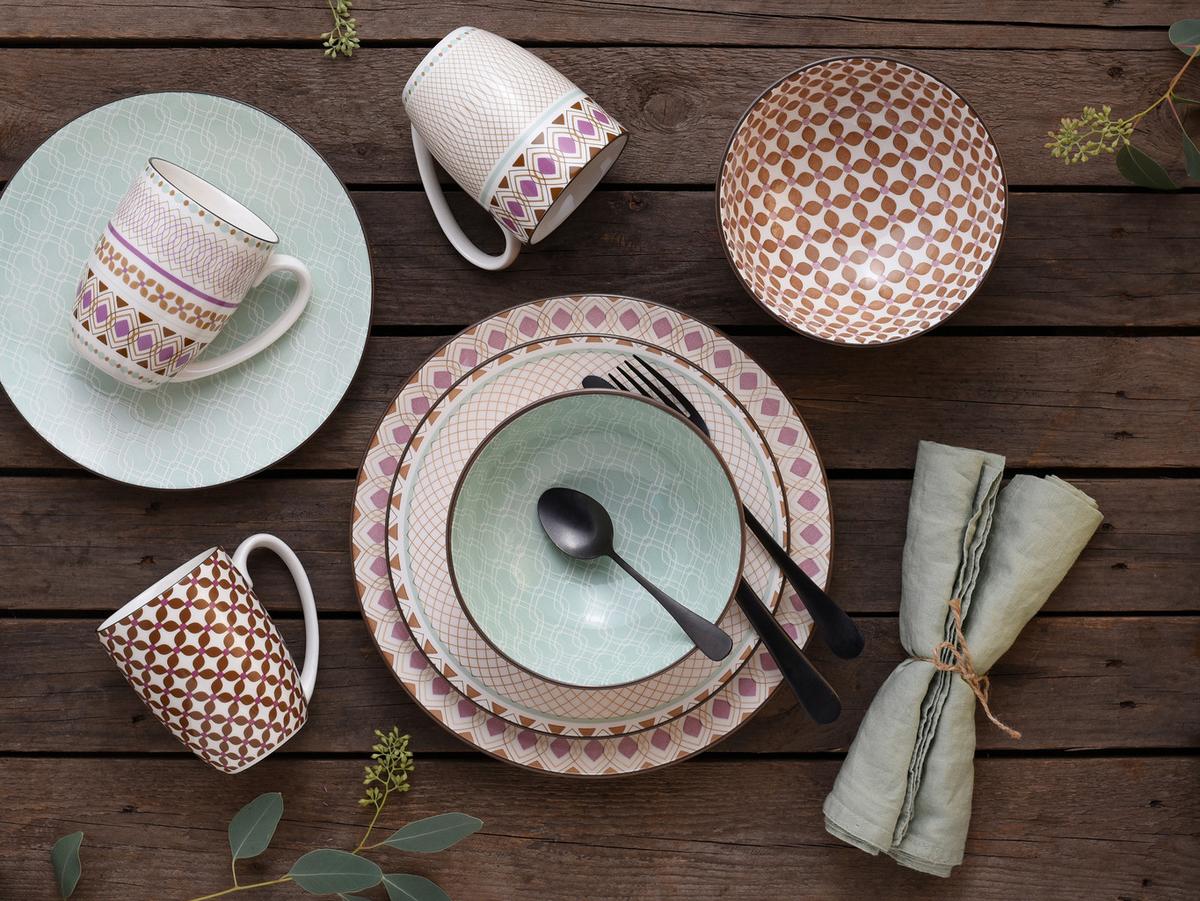 Kombinirani Servis Mandala Bunt, 16-Delni - večbarvno, Basics, keramika - Creatable