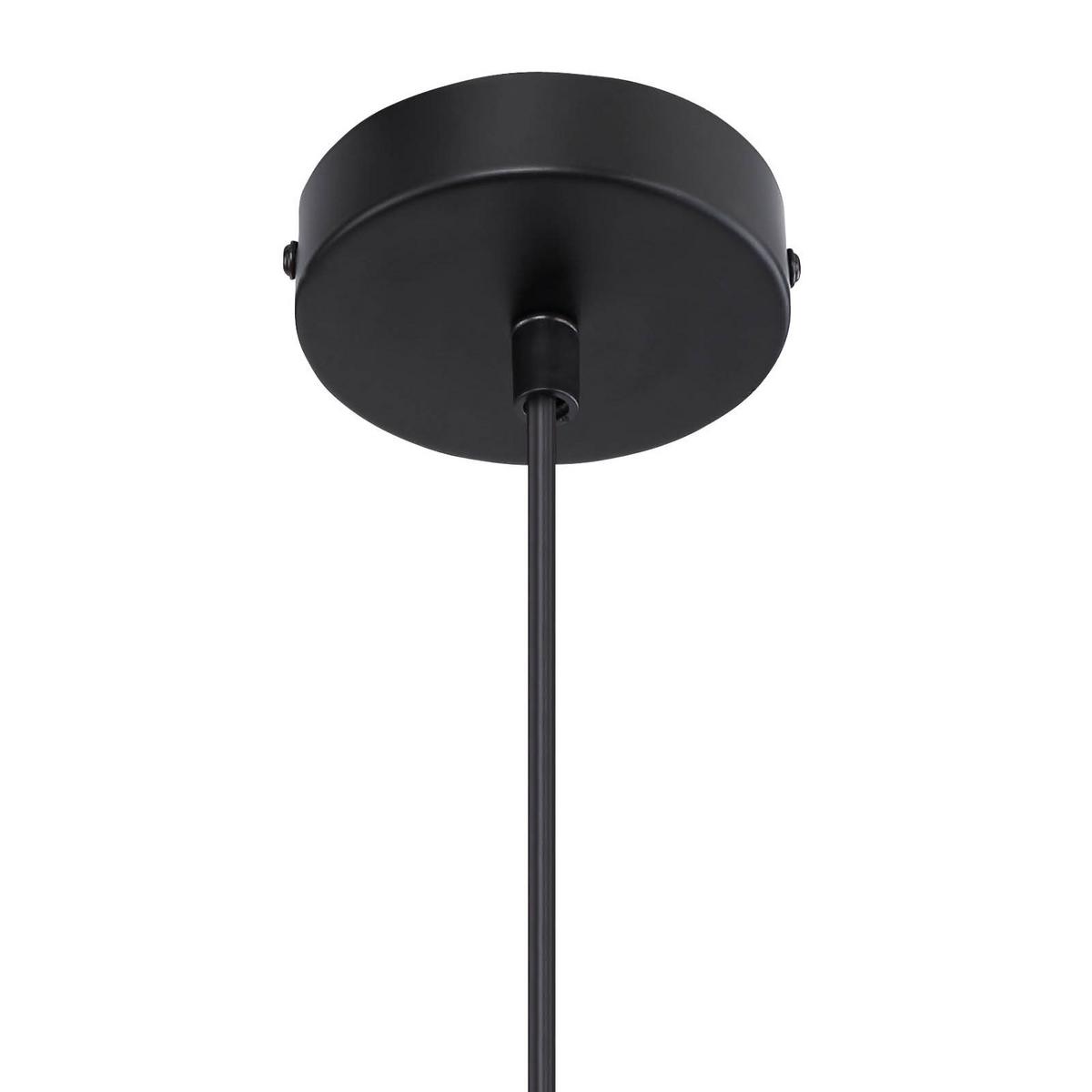 Hängeleuchte Ablona max. 60 Watt - Goldfarben/Schwarz, Natur, Holz/Metall (25/120cm) - Globo