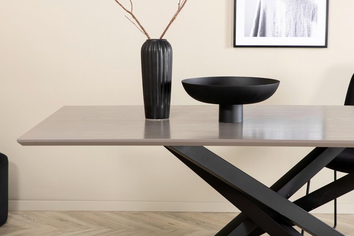 ESSTISCH PIAZZA - Schwarz, Design, Holzwerkstoff/Metall (180/90/76cm) - Livetastic