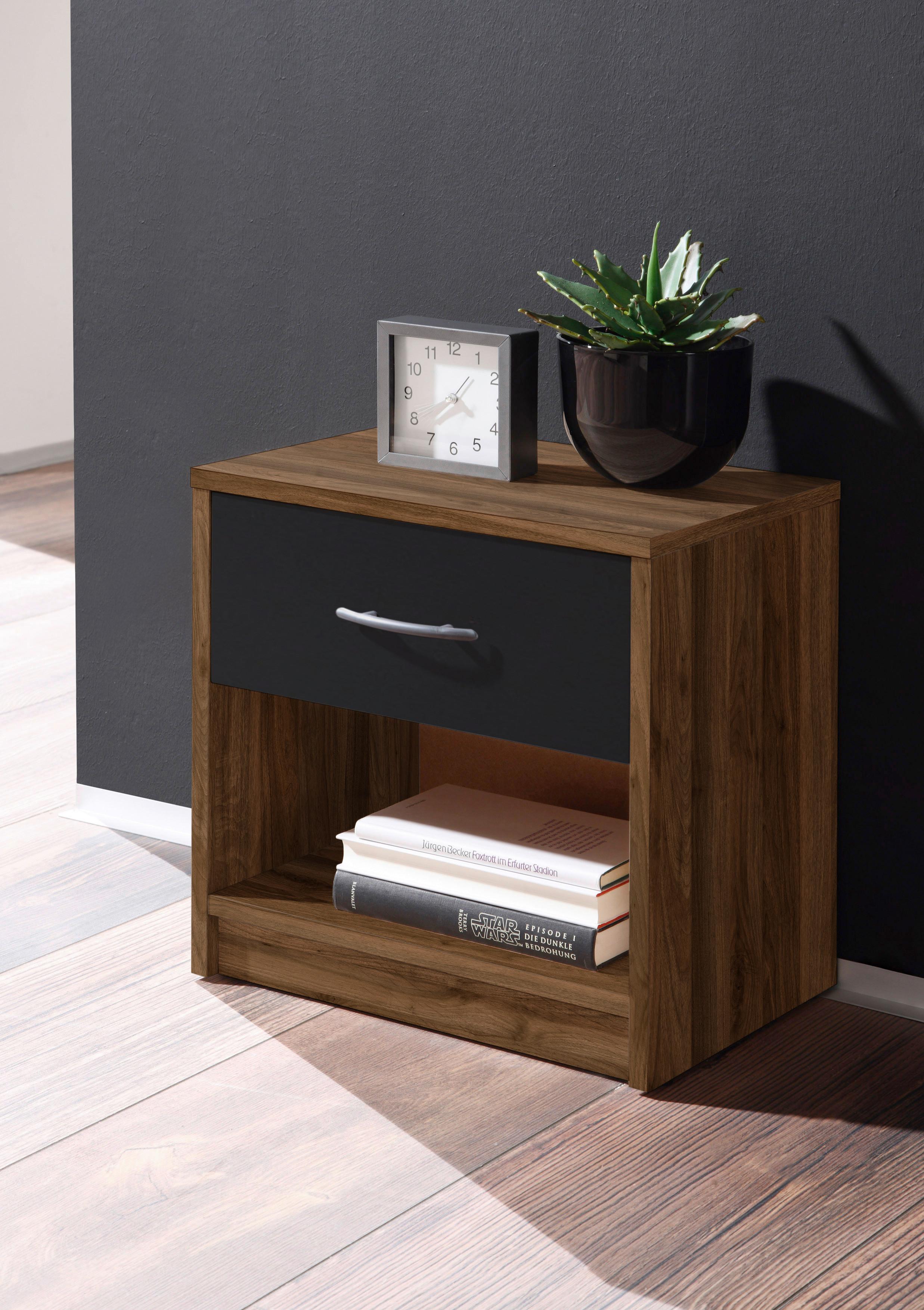 NOPTIERA PEPE - nucă/negru, material pe bază de lemn (39/41/28cm) - Best Price