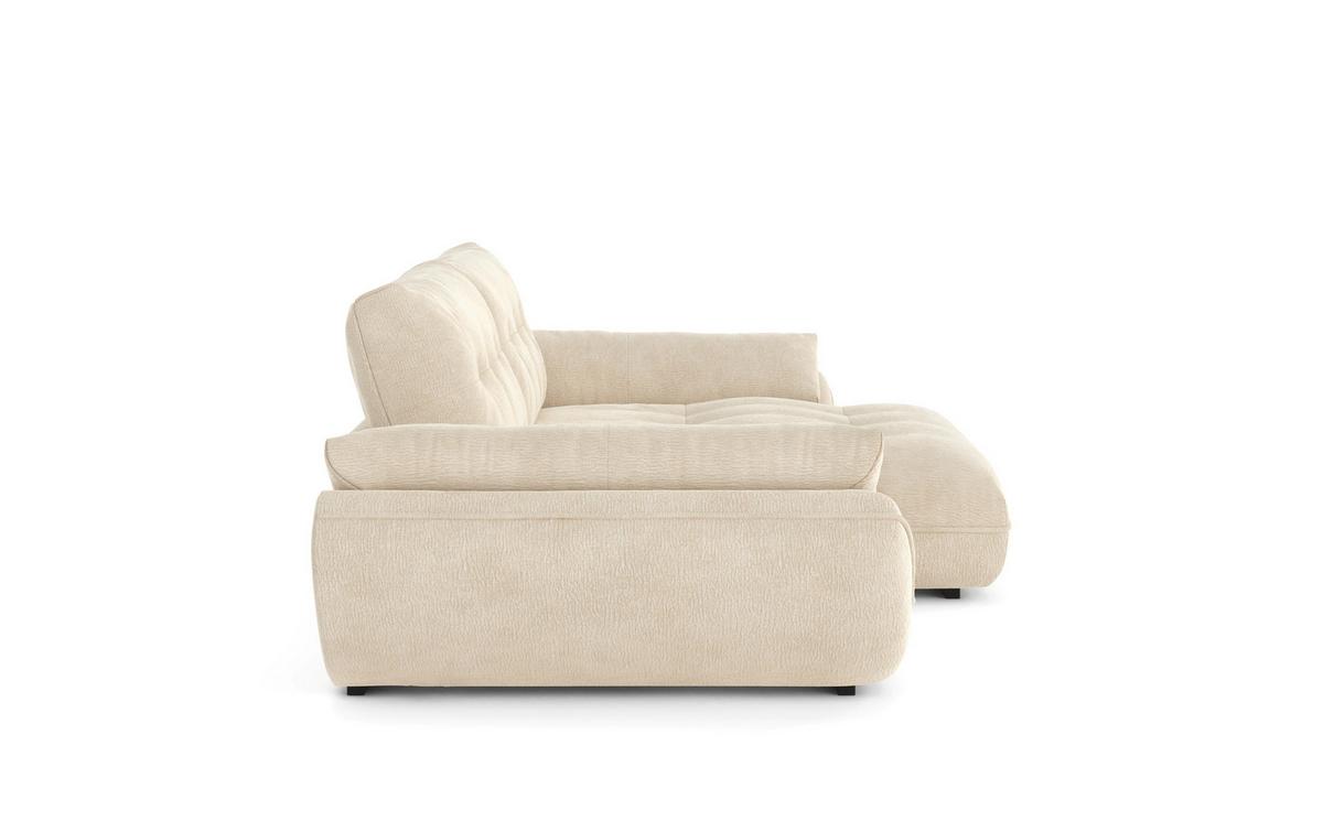 Wohnlandschaft Vivo Creme - Creme/Schwarz, MODERN, Kunststoff/Textil (317/63/179cm) - Based