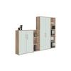 Aktenschrank Office Edition Sw Set 4 Weiß/Sonoma Eiche - Weiß/Sonoma Eiche, MODERN, Holzwerkstoff (257/186/33cm) - MID.YOU