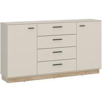 Comodă cu uși MEOLO - cașmir/culoare lemn stejar, Modern, material pe bază de lemn (155/87,6/40cm) - Modern Living