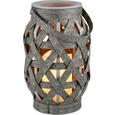 Laterne Caris in verschiedenen Farben - Schwarz/Grau, Kunststoff (14/23cm) - MÖMAX modern living