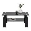 Couchtisch Intro Schwarz - Schwarz, MODERN, Glas/Holzwerkstoff (100/45/60cm) - Mömax