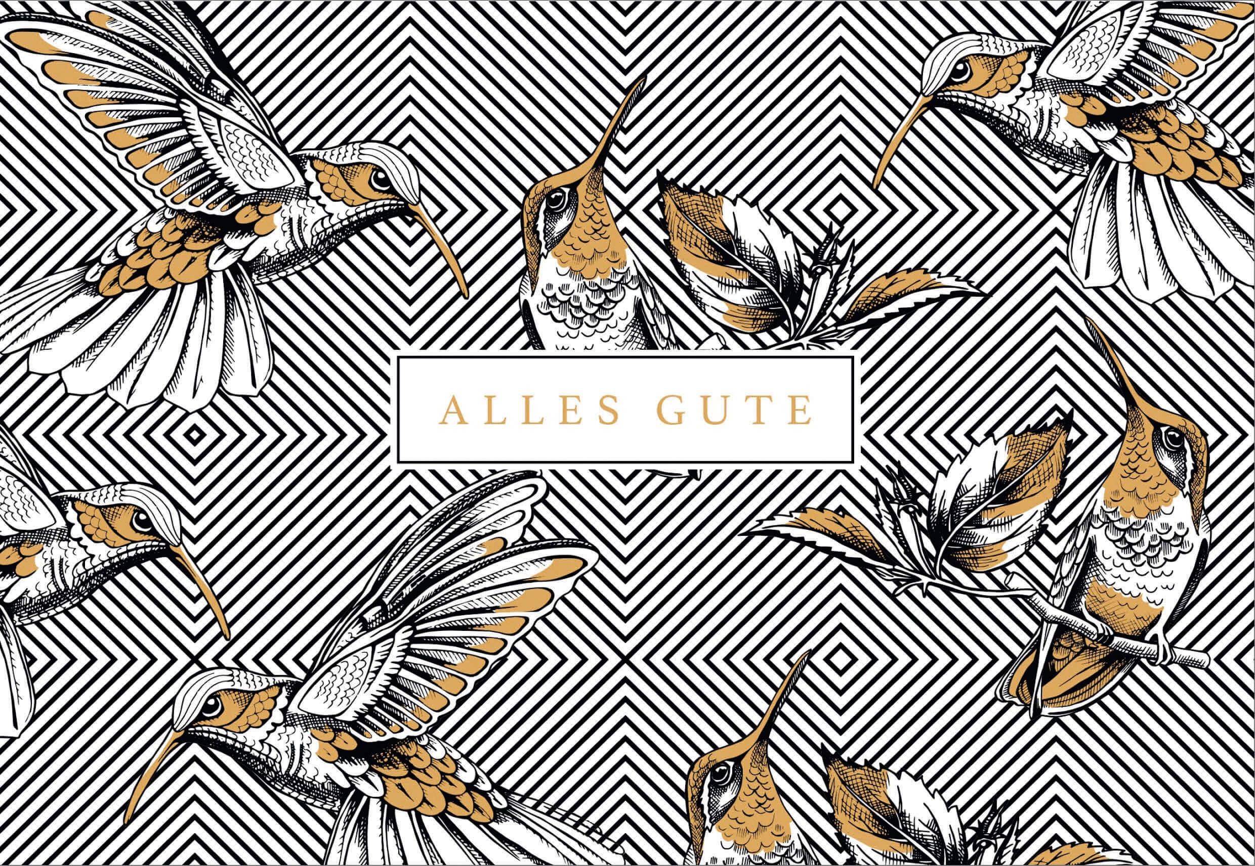 Glückwunschkarte Edelschwarz Multicolor - Basics, Papier (18/13cm)