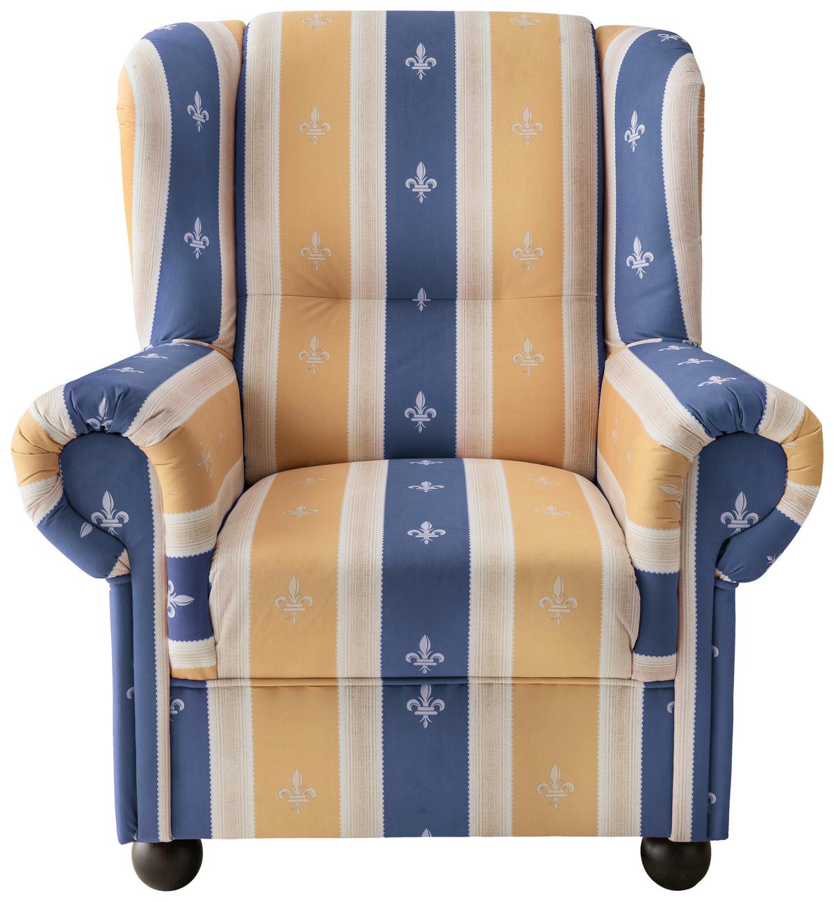 Sesselset Torello Blau Mikrofaser - Blau, KONVENTIONELL, Holz/Textil (92/102/145cm) - Livetastic