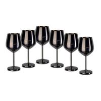 Gläserset Echtwerk Weingläser Schwarz, 6-teilig - Schwarz, Trend, Metall (21cm) - Echtwerk