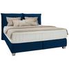 Boxspringbett Fog in Blau ca. 180x200cm - Blau/Silberfarben, Kunststoff/Textil (180/200cm) - Premium Living