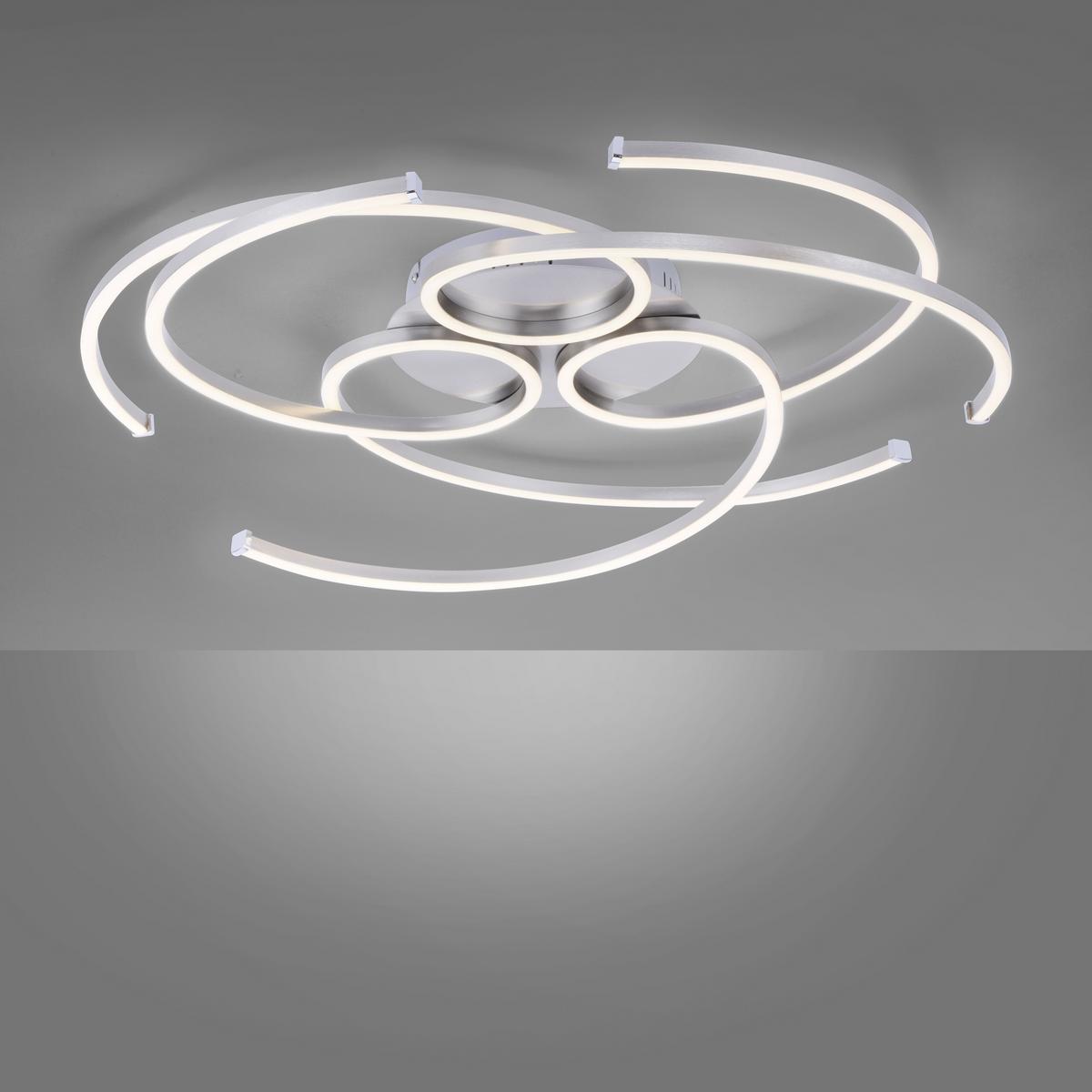 LAMPA SUFITOWA 8165-55 DANILO - kolor srebrny, Design, metal (70/63/10cm) - Paul Neuhaus
