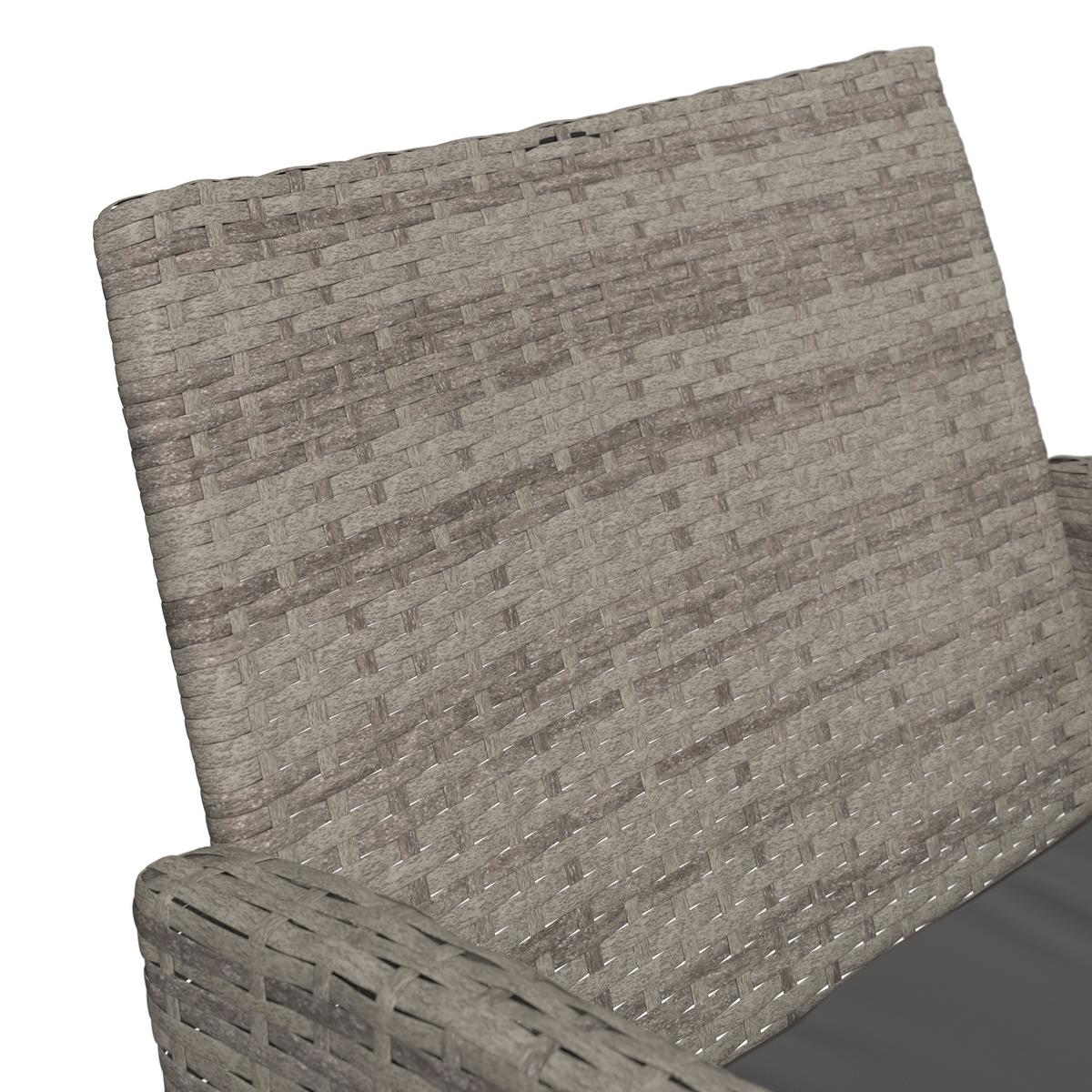 Kerti Garnitúra Michelle - világosszürke/antracit, Basics, műanyag/textil