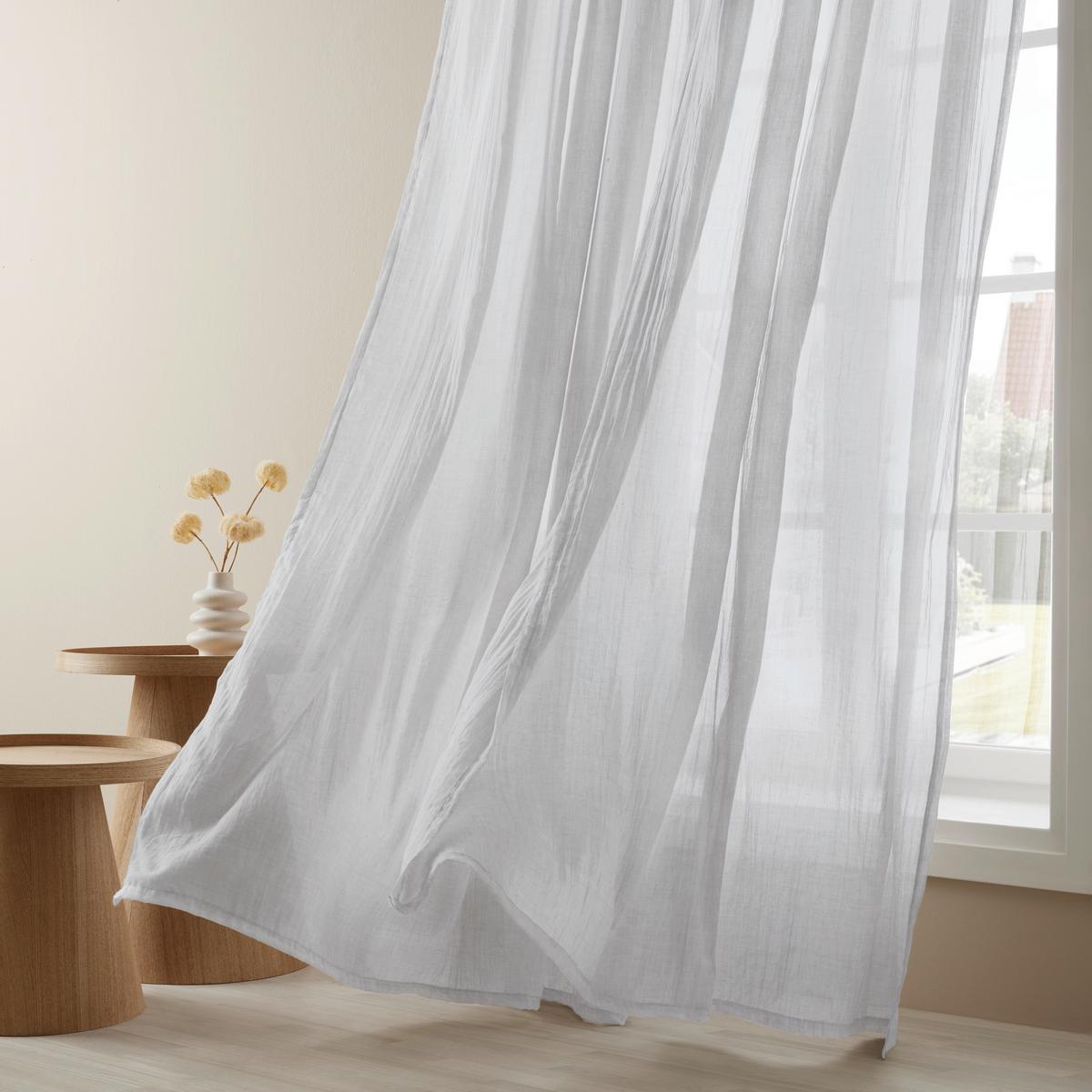 Končana Zavesa Ramona - bela, Moderno, tekstil (135/245cm) - Modern Living
