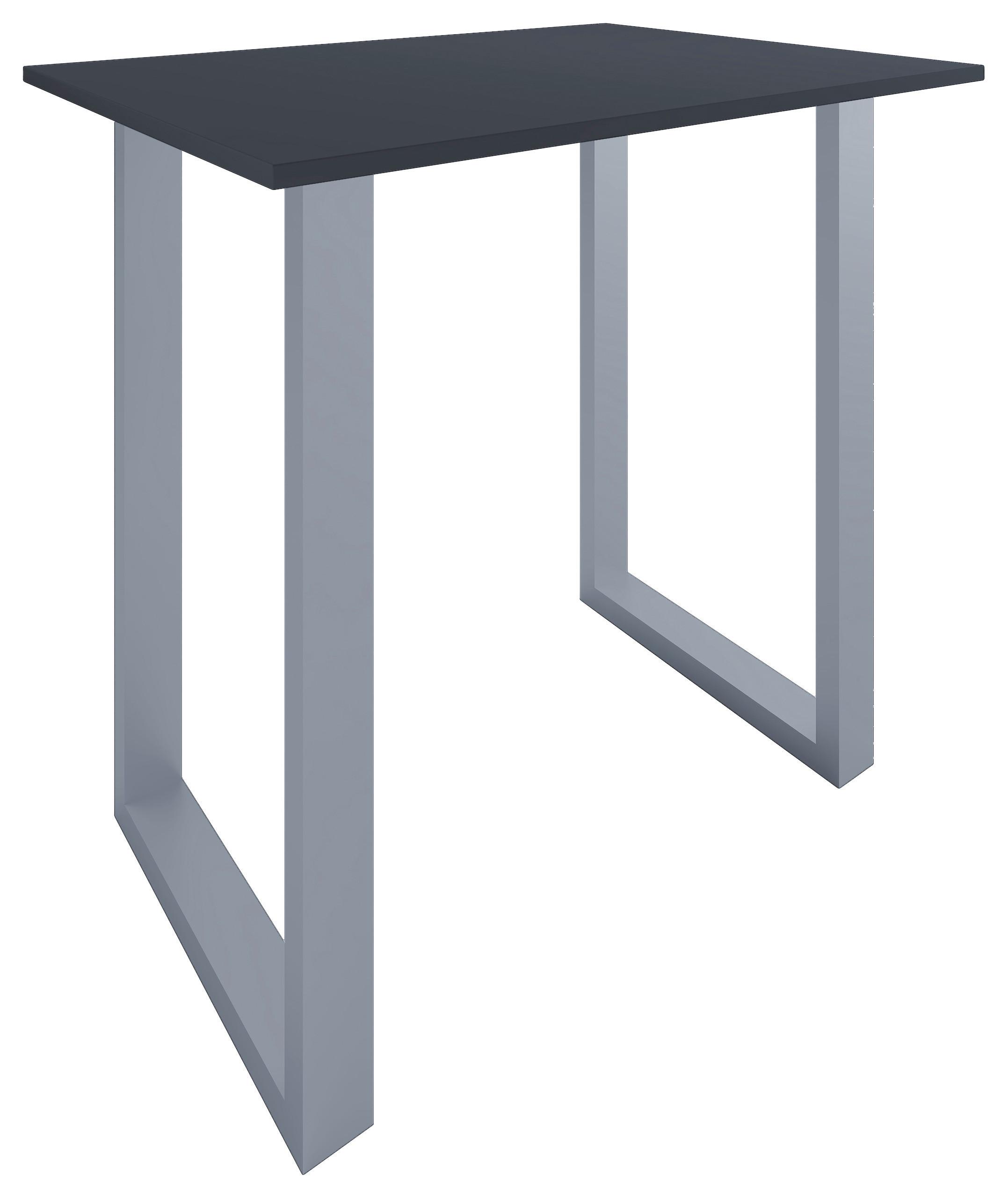 Bartisch XONA Silber/ Honigeiche ca.110x102x80cm - Honigeiche/Silberfarben, KONVENTIONELL, Holzwerkstoff/Metall (110/80/102cm)