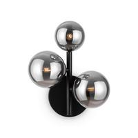 Wandleuchte Dallas Schwarz max. 28 Watt - Schwarz/Grau, Trend, Glas/Metall (26/20/12cm) - MAYTONI