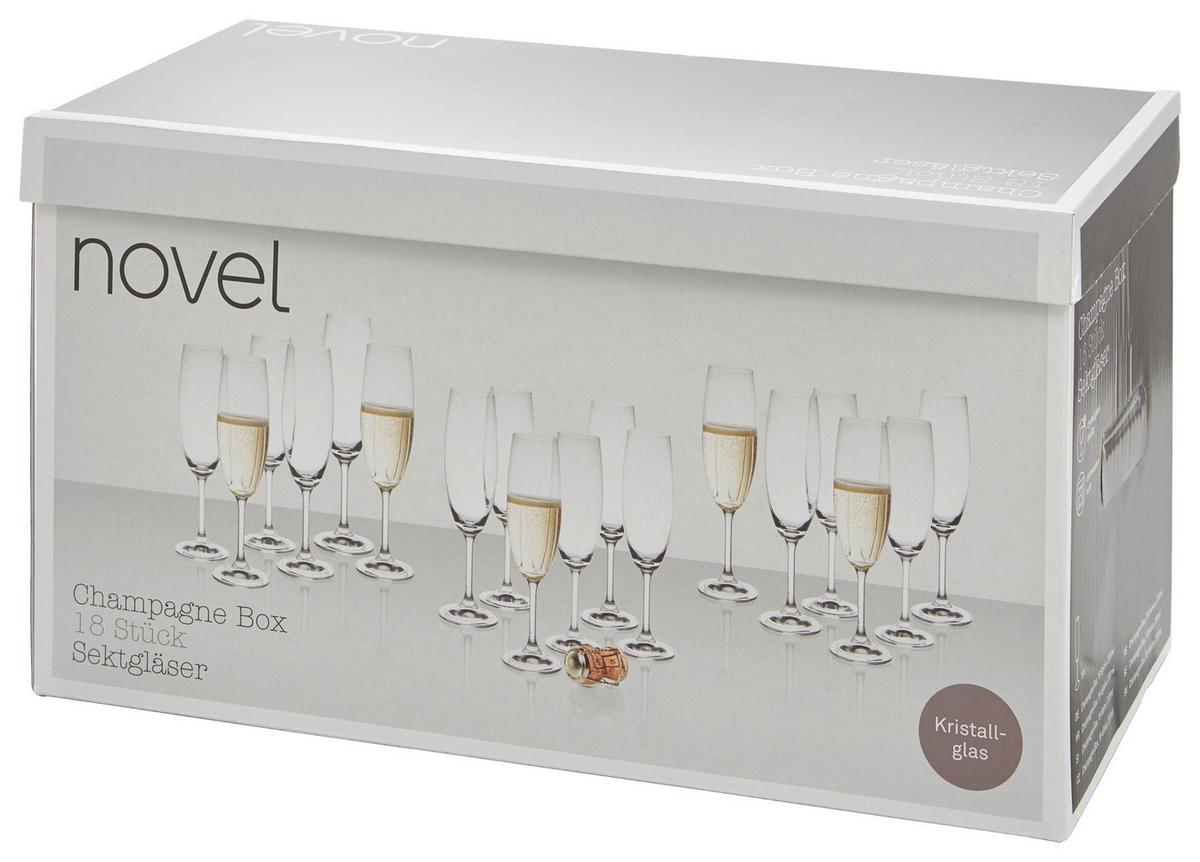 KOMPLET SZKŁA STOŁOWEGO 107 027 012 - przejrzysty, Konventionell, szkło (0,22l) - Novel