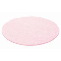 Hochflorteppich Life Pink Ø ca. 80cm - Pink, Trend, Textil (80cm)