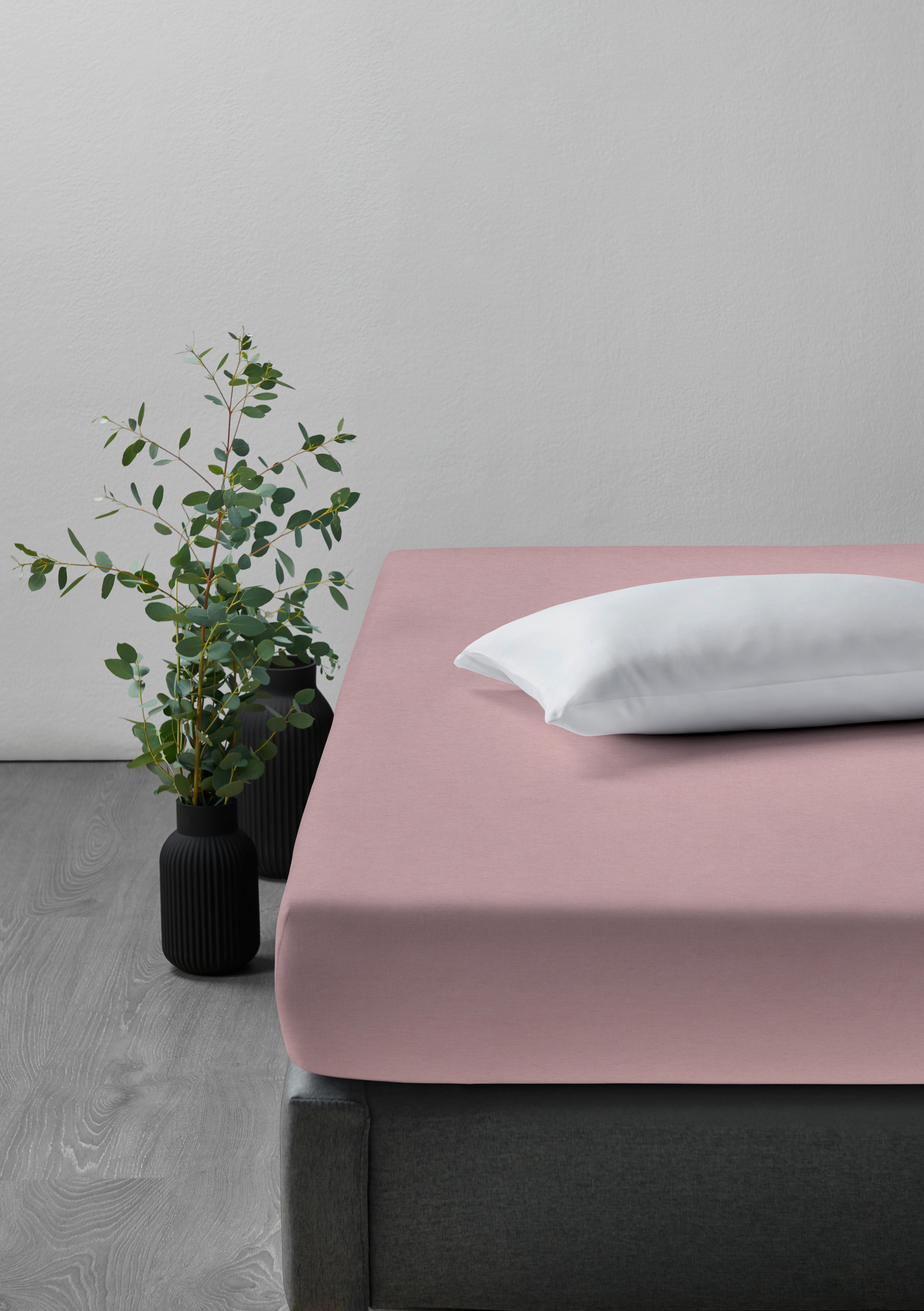 Fixleintuch Elasthan Topper in Mauve ca. 100x200cm - Mauve, Textil (100/200/15cm) - Premium Living
