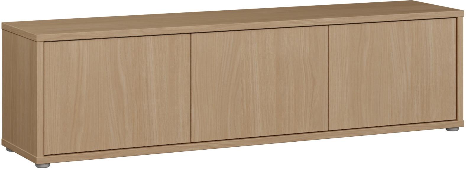 Nizka Omarica Alice, Barva Hrasta - siva/barve hrasta, Moderno, umetna masa/leseni material (154,2/42,5/34,9cm) - Carryhome