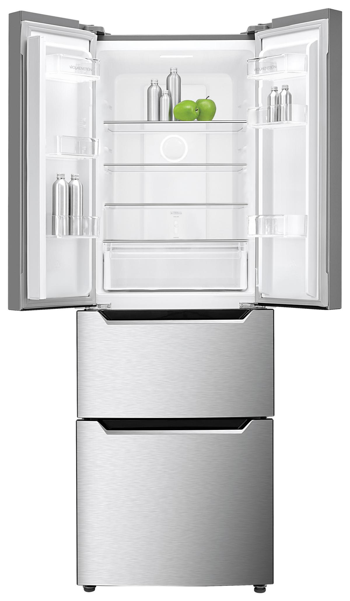 French-Door FD351.4 Edelstahlfarben - Edelstahlfarben, Basics, Metall (64/186/69cm) - Wolkenstein