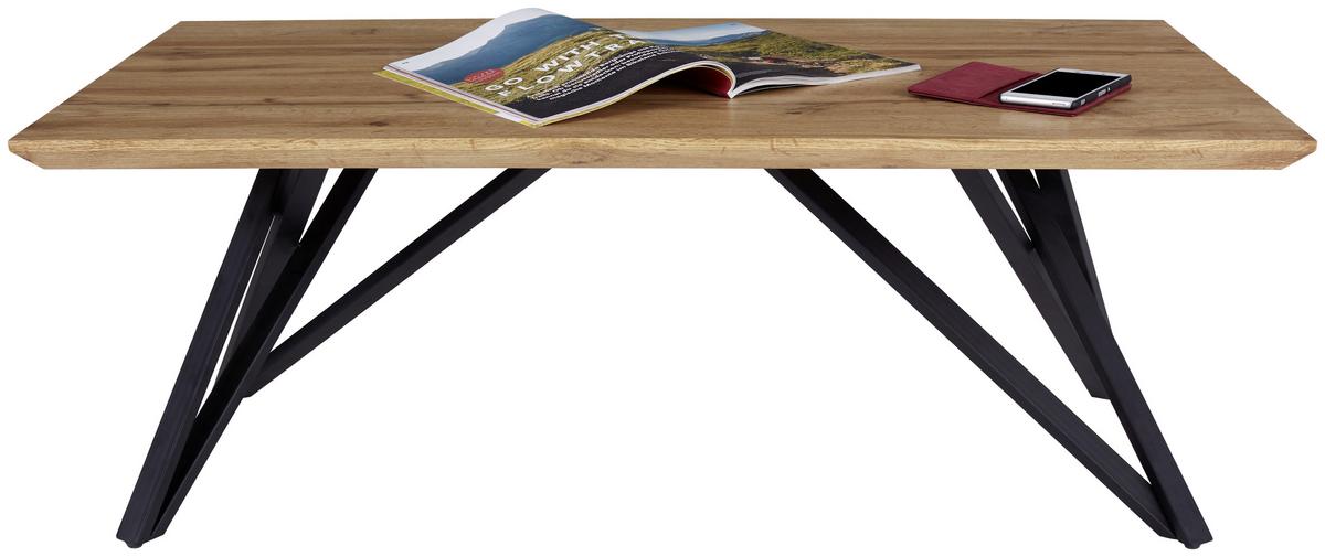 Stolić Turin - boje hrasta/crna, Moderno, drvni materijal/metal (110cm) - Modern Living