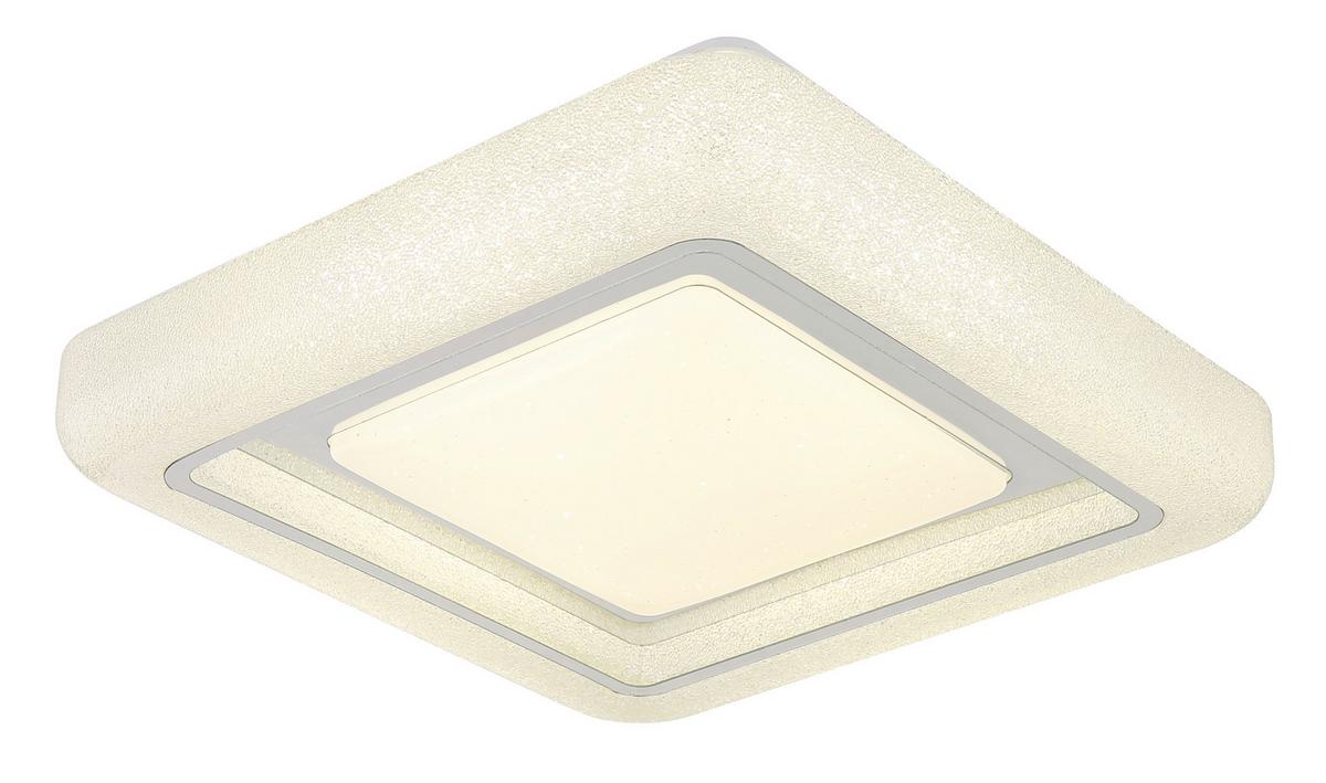 Stropna Led Svjetiljka Marcia - bijela/prozirno, Konvencionalno, metal/plastika (38/38/7,5cm) - Globo